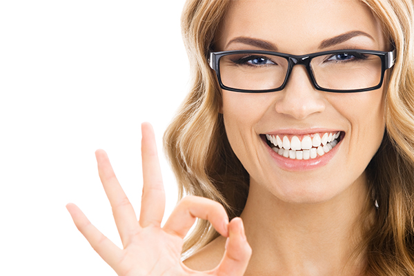 very happy dental patient